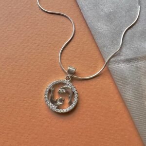 Сребърно колие зодия Риби